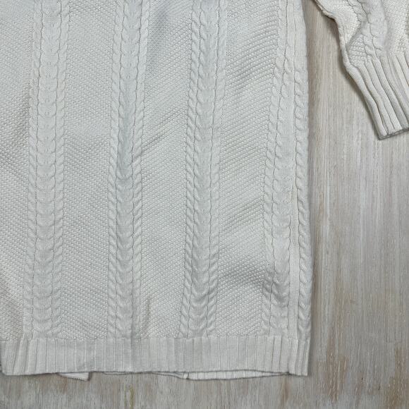 NWT Talbots Cable Knit Open Front Chunky Longline Cottagecore Coatigan Small - Picture 11 of 13